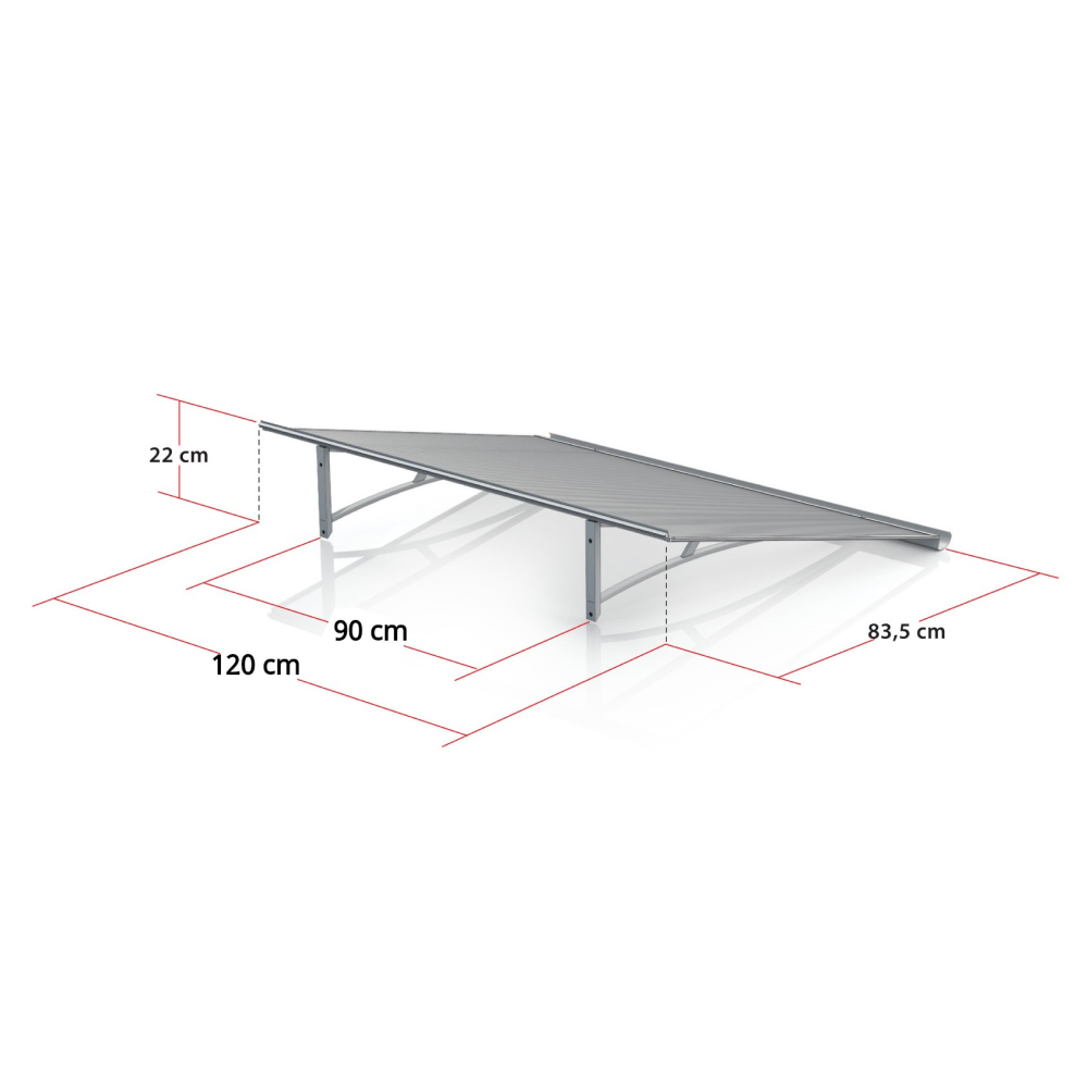 Vordach Braunau Maße – 120 cm Breite