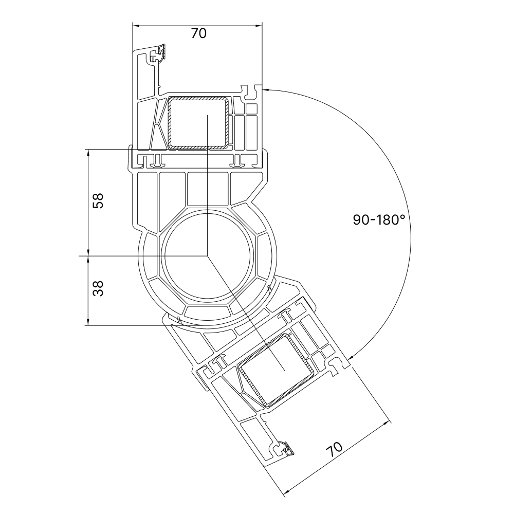 variabel von 90°-180°